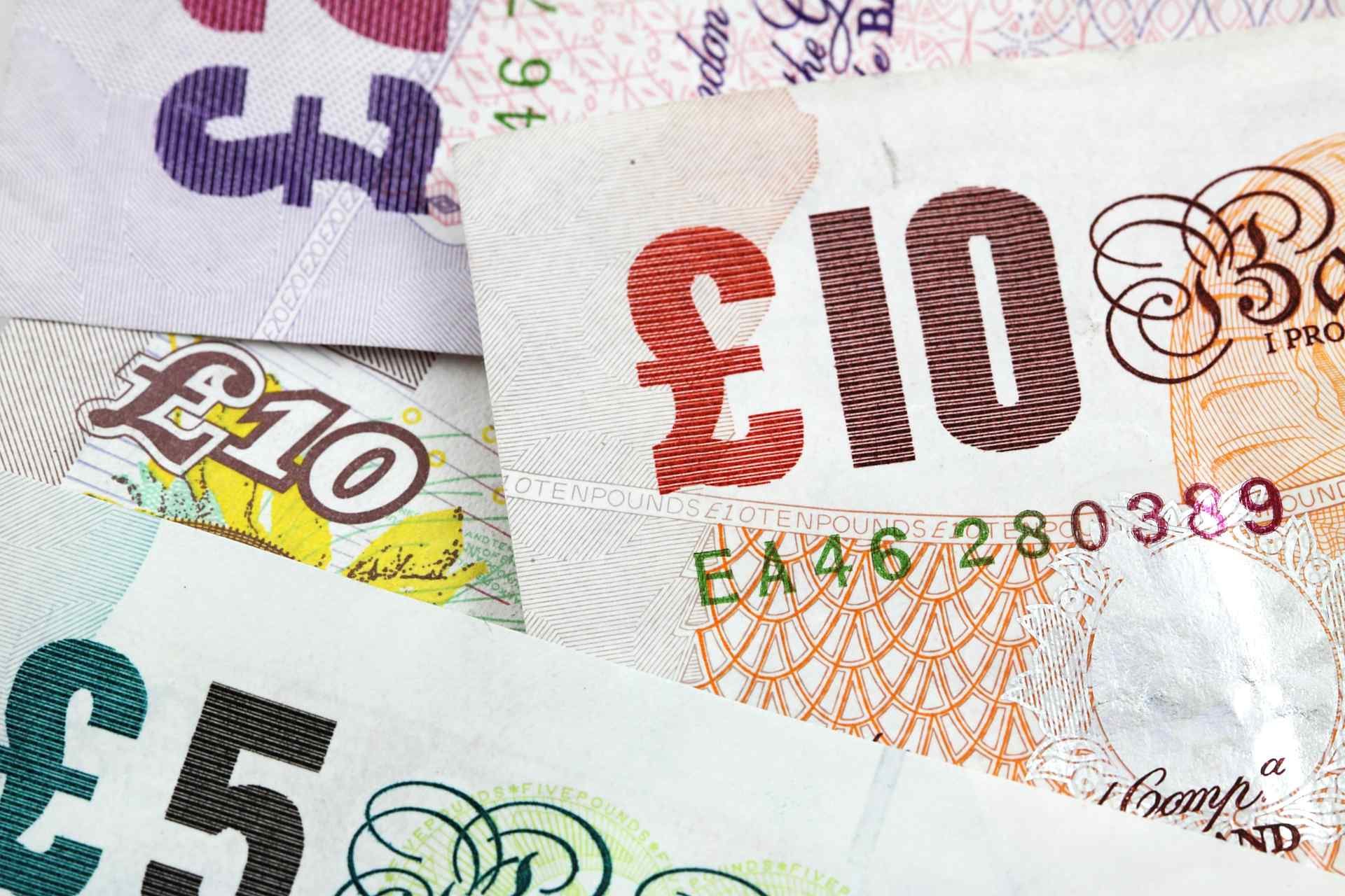 British pound notes